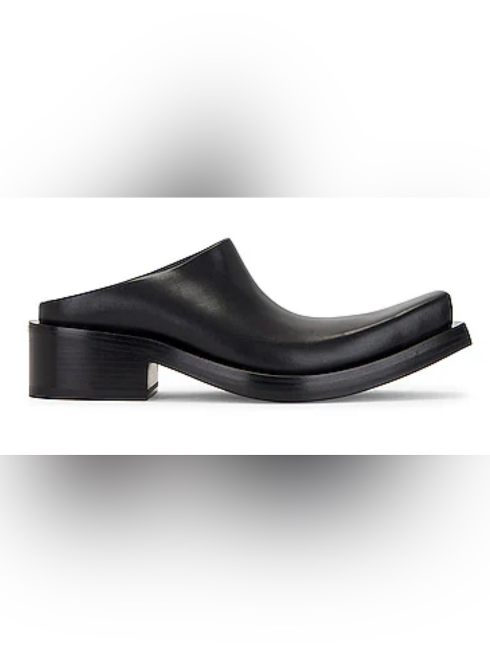BALENCIAGA Black Santiago Leather Mules NEW